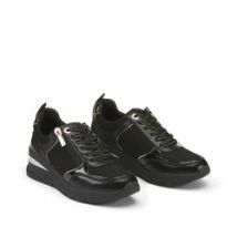 Zapatillas con cuña y cremallera