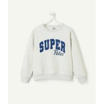 Sudadera con mensaje en tela de rizo