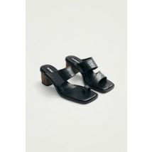 Mules de piel Gabin con tacón