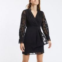 Vestido corto con cuello de pico CHARLY