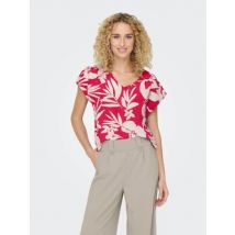 Blusa de manga corta, cuello de pico