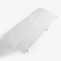 Mesa de comedor de mármol y hierro, Zen