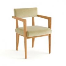 Sillón de mesa de roble y terciopelo, Izag