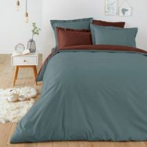 Funda nórdica bicolor de algodón