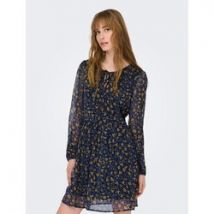 Vestido estampado con cuello para atar