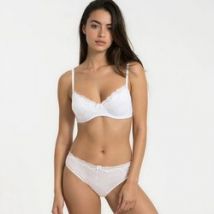 Sujetador envolvente de algodón bordado Galya