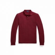 Polo slim manga larga