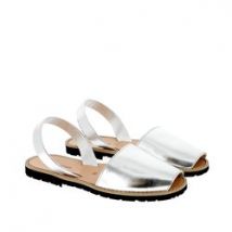 Sandalias planas de piel Avarca Metal