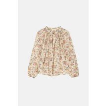 Blusa estampada amplia, manga larga, NICOLIANA