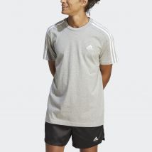 Adidas Sportswear T-shirt In Jersey Con 3 Bande Essentials Grigio Uomo Taglie XL