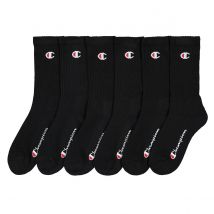 Lote de 6 pares de calcetines logotipo alto Hombre Talla 35/38. Color Negro