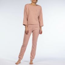Melissa Brown Pijama homewear canalé Snug. Talla XL. Color Rosa