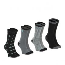 Lot de 4 paires de chaussettes hautes à motifs