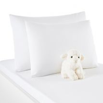 Funda de almohada para bebé de algodón orgánico Scénario. Talla 40 x 60 cm. Color Blanco