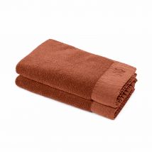 Am.pm Set Di 2 Asciugamani Per Gli Ospiti Cotone Bio, Helmae Marrone Taglie 30 x 50 cm