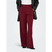 Pantalón ancho, talle alto Mujer Talla XS / L32. Color Rojo