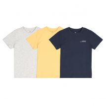Set van 3 T-shirts met ronde hals, tekst op de borst