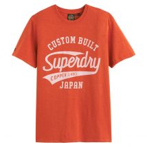 Superdry T-shirt Girocollo Stampata Arancione Uomo Taglie XL