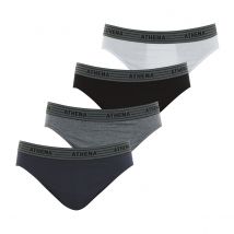Lot de 4 slips basic coton