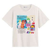 Band Of Sisters X La Redoute T-shirt Girocollo Con Messaggio Bianco Donna Taglie S