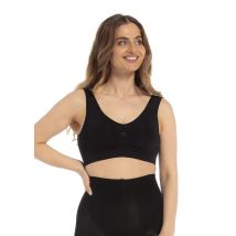 Sujetador top sin aros Magic Confort Mujer Talla XL. Color Negro