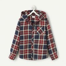 Chemise à carreaux à capuche