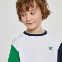 La Redoute Collections T-shirt Tricolore Girocollo Bianco Bambino Taglie 4 anni - 102 cm