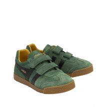 Gola Zapatillas de piel con tiras autoadherentes Harrier Strap. Talla 26. Color Verde