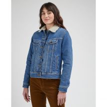 Lee Cazadora Sherpa Rider. Talla S. Color Azul