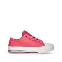 Tommy Hilfiger Kids Sneakers Basse In Tela Beverly Con Lacci Rosa Bambina Taglie 37