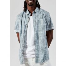 Chemise slim popeline à motifs