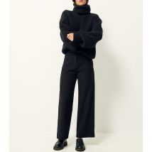 Pantalon large taille haute