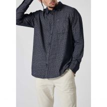 Chemise droite popeline à motifs