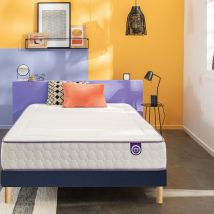 Merinos Completo Materasso Beauty Bed +rete A Doghe Blu Taglie 140 x 200 cm