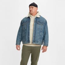 Jeans jacket gevoerd in sherpa Big and Tall