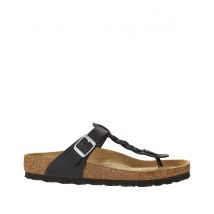 Slippers in vet leer met teenstukje Gizeh Braided