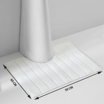 La Redoute Interieurs Tappeto Da Bagno Contorno Wc/lavabo 1300g/m2, Zavara Bianco Taglie 40 x 50 cm