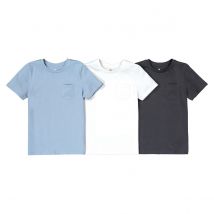 La Redoute Collections Confezione Da 3 T-shirt Girocollo Tinta Unita Cotone Bio 3-12 Anni Blu Bambino Taglie 4 anni - 102 cm