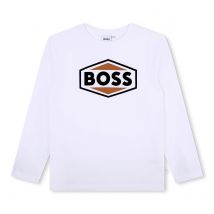 Boss Kidswear T-shirt Manica Lunga Bianco Bambino Taglie 12 anni - 150 cm