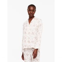 Pyjamavest met lange mouwen, homewear, in satijn, Mel