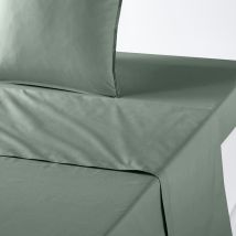 La Redoute Interieurs Lenzuolo Piatto Tinta Unita In Percalle Di Cotone Biologico Verde Taglie 150 x 250 cm