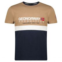 Geographical Norway T-shirt Mc Bicolore Girocollo Jdouble Marrone Uomo Taglie L
