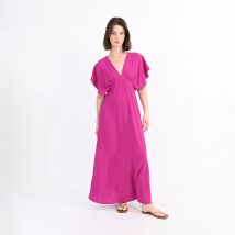 Robe longue col plongeant