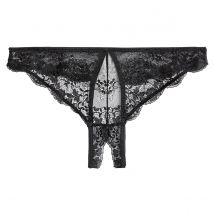 Tanga con encaje Mujer Talla 42/44. Color Negro