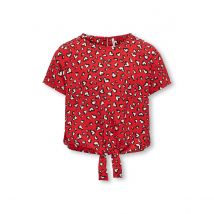 Camiseta de manga corta Niña Talla 132 cm (9 años). Color Rojo