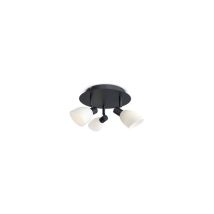 Plafond Projecteur Grappes Noir – Verre Opale – Spot d'intérieur – IP20 – 3xG9 – Dimmable