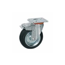 Roue en caoutchouc – 100 x 85 mm – Charge maximale 182 kg – Matériaux : caoutchouc et acier – TELLURE