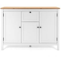 Sideboard mit 3 Türen und 1 Schublade L120 cm - Dekor in weiß - Bergen
