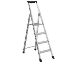 Escalera de tijera 4 peldaños gris - 02375804 Artub