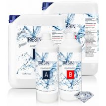 Resin Pro - 0,8 kg resine époxy tres liquide 'liquidissima' pour créations / bijoux / objets de decoration – pour créations transparentes – resine